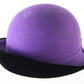 Frank Olive New York Ladies Purple And Black Felt Hat 6 7/8 55cm VINTAGE