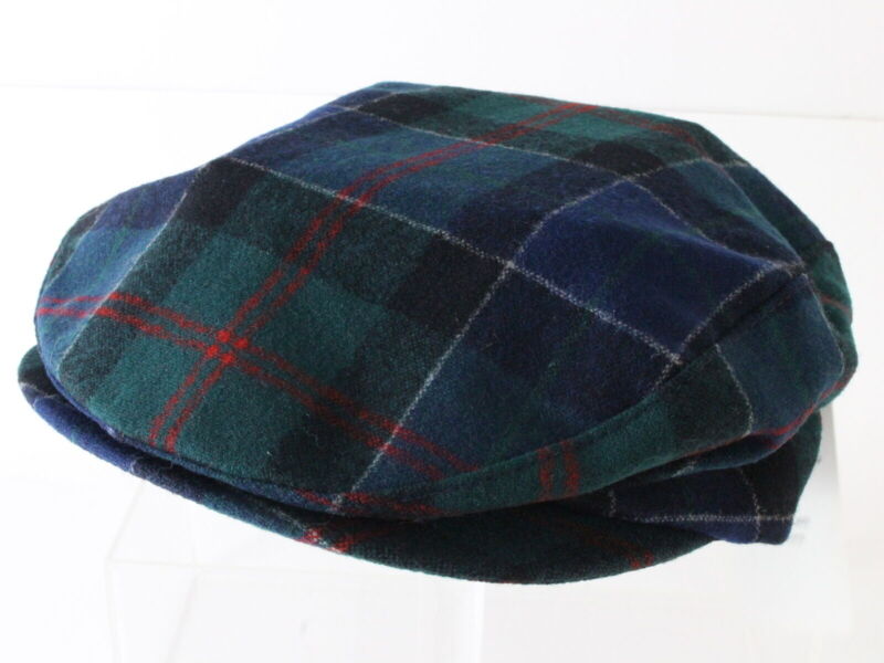 Pendleton Green And Blue 100% Wool Plaid Sport Ivy Cap NEWSBOY IVY MULTIPLE SIZE