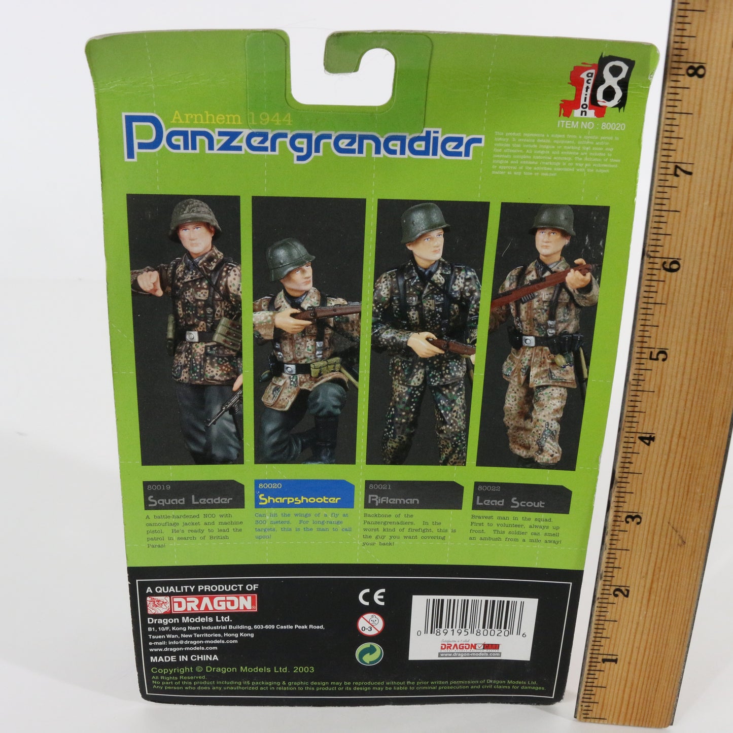 Sharpshooter Panzergrenadier WWII Arnhem 1944 Action 18 1:18 Dragon Figure 80020