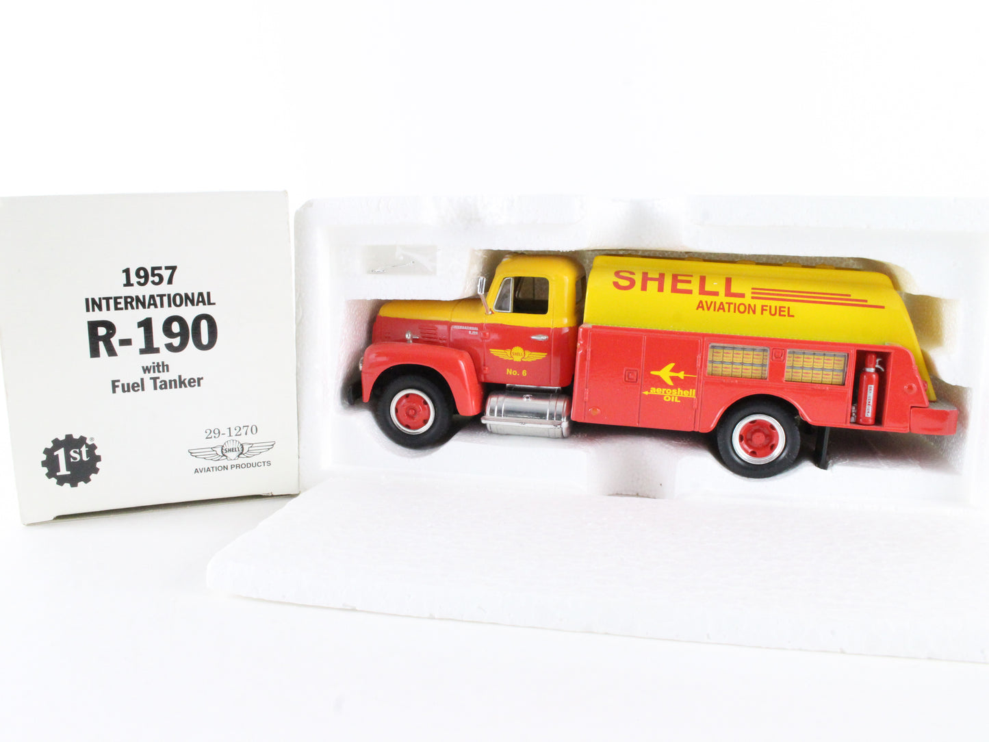 1957 International R-190 Fuel Tanker Shell Aviation Fuel First Gear 1:34 29-1270