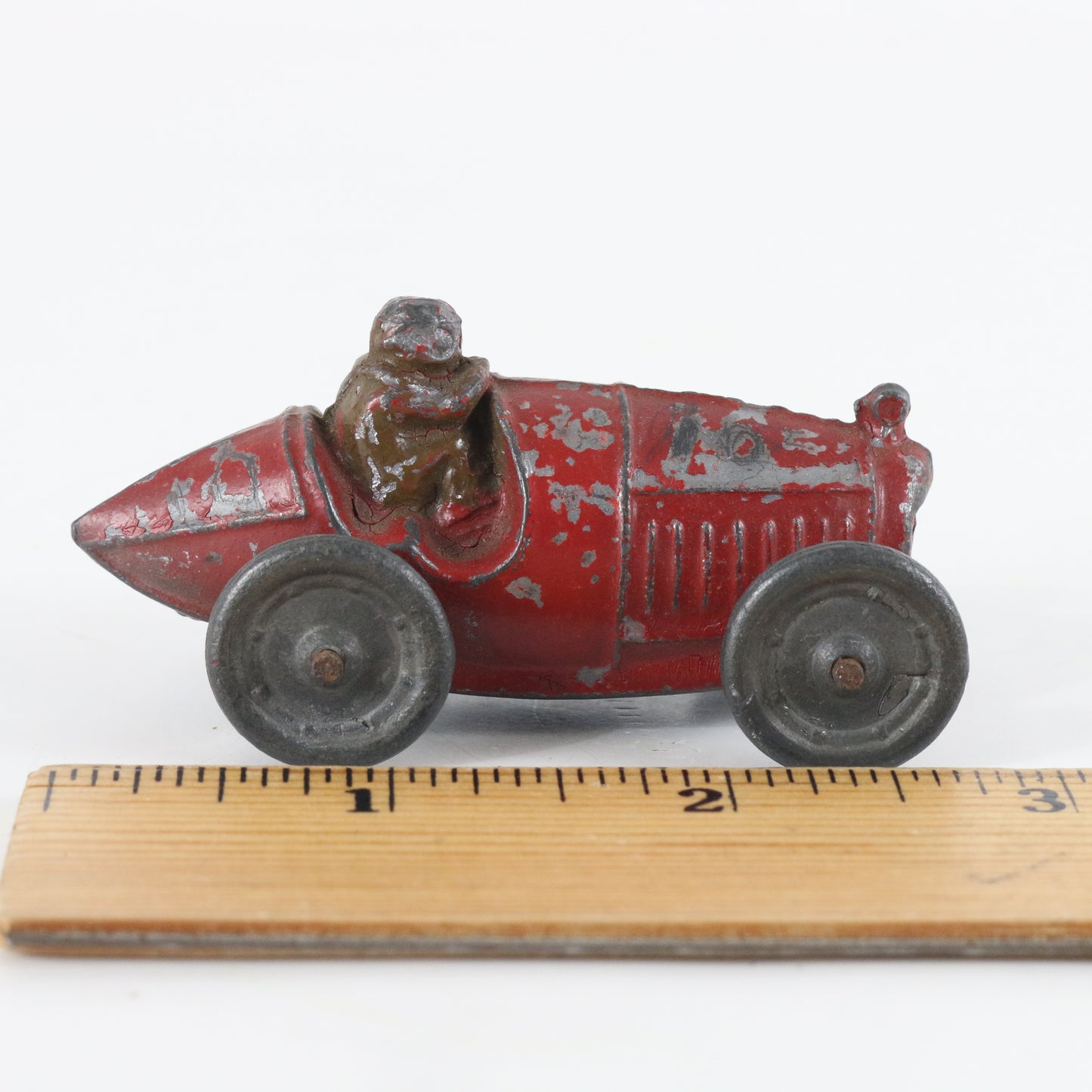 Vintage Diecast Barclay? Taylor & Barrett? Red Race Car 2.75"