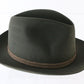 Cavanagh Hats New York Mens Sage Green Felt Fedora W/ Feathers MULTIPLE SIZES