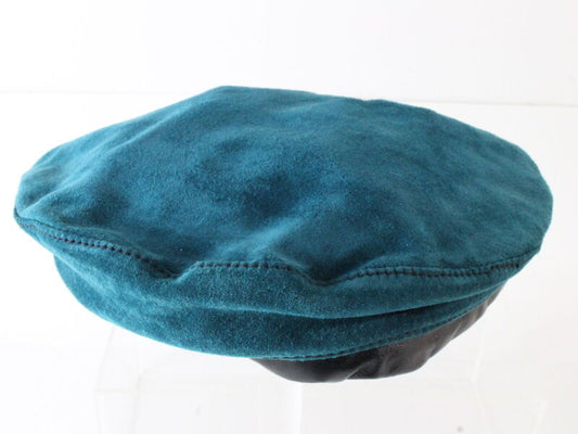 Winfield Cover Co Ladies Teal Vintage Swede Beret MULTIPLE SIZES