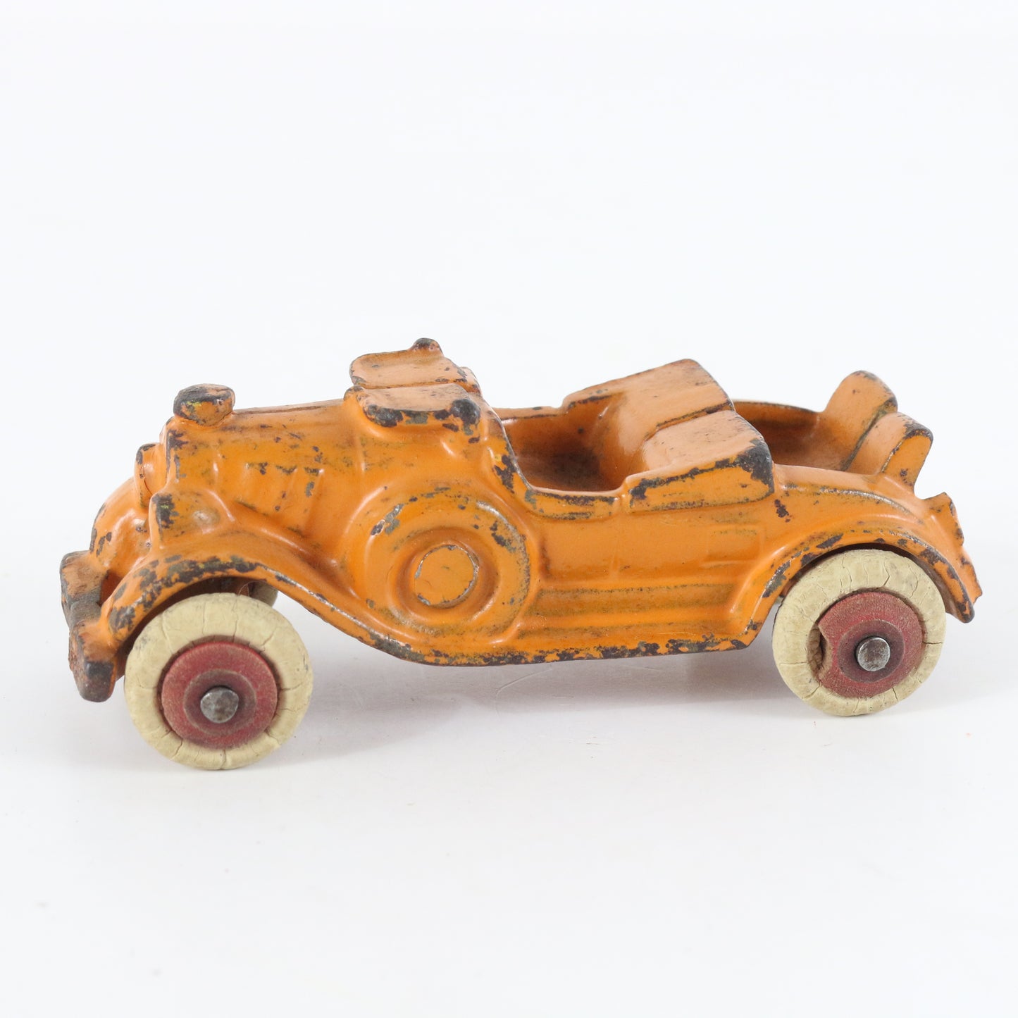 Orange Rolls Royce Convertible Cast Iron Toy Car, Hubley 1865r