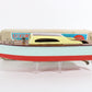 Vintage Blue Red Brown Luxury Cabin Cruiser Wooden Boat Japan IMP IMPY 12"