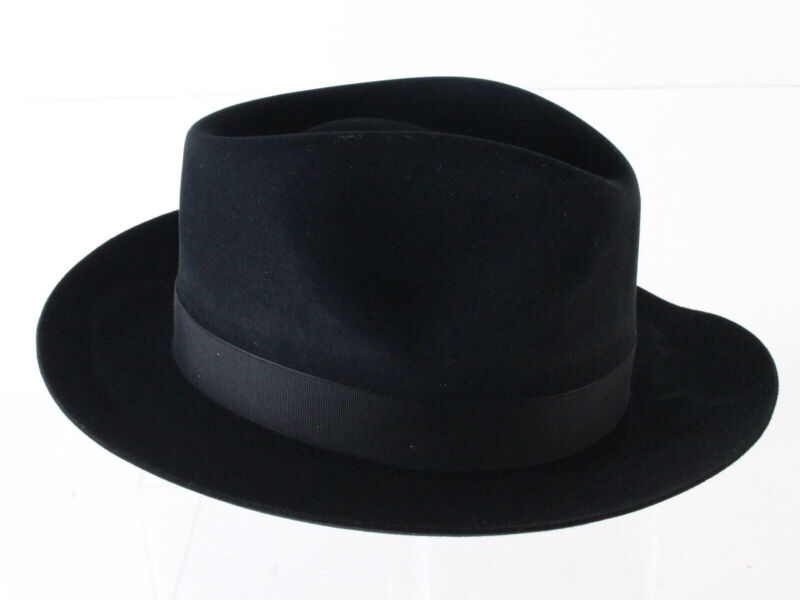 Stetson The Sovereign Mens Black Felt Fedora W/ Brown Feather MULTIPLE SIZES