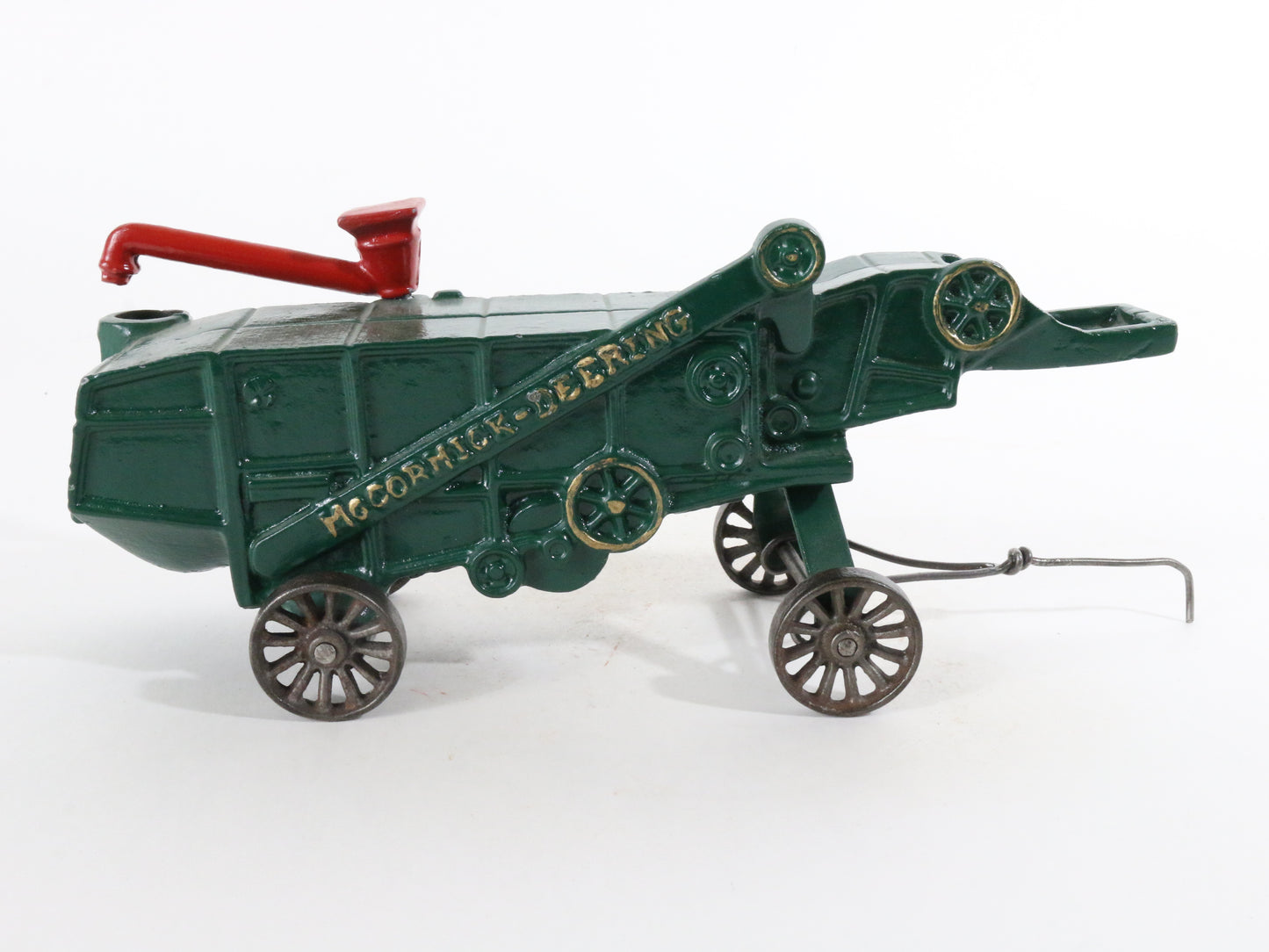 ARCADE Restored #450 Green Mccormick Deering Cast Iron Threshing Machine 9.25"