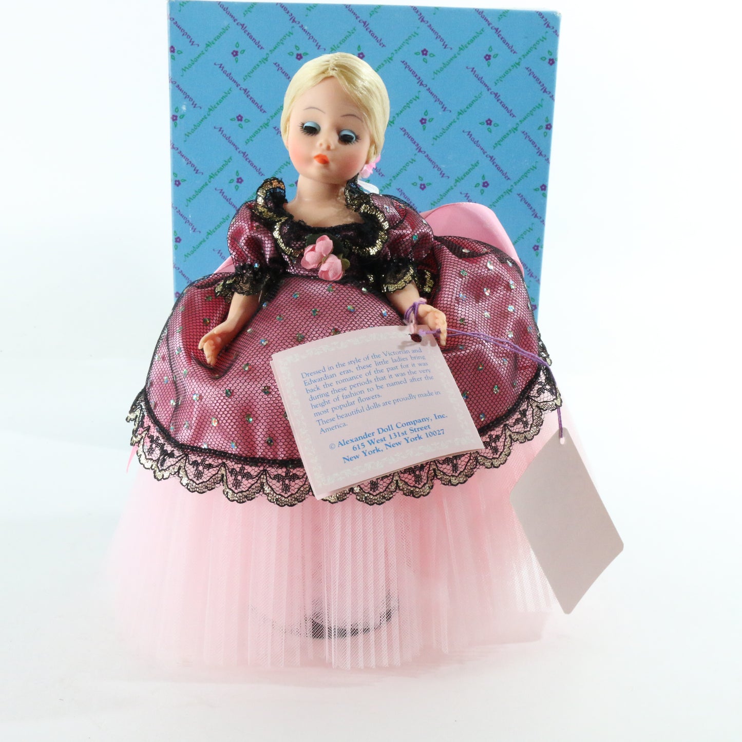 Madam Alexander Portrettes Rosette Solomons Mine Pink Dress 9.5" Doll W/ Box