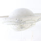 George Zamaul Ladies Elegant Couture White Felt Hat W/ Rhinestones 7 1/8 57cm