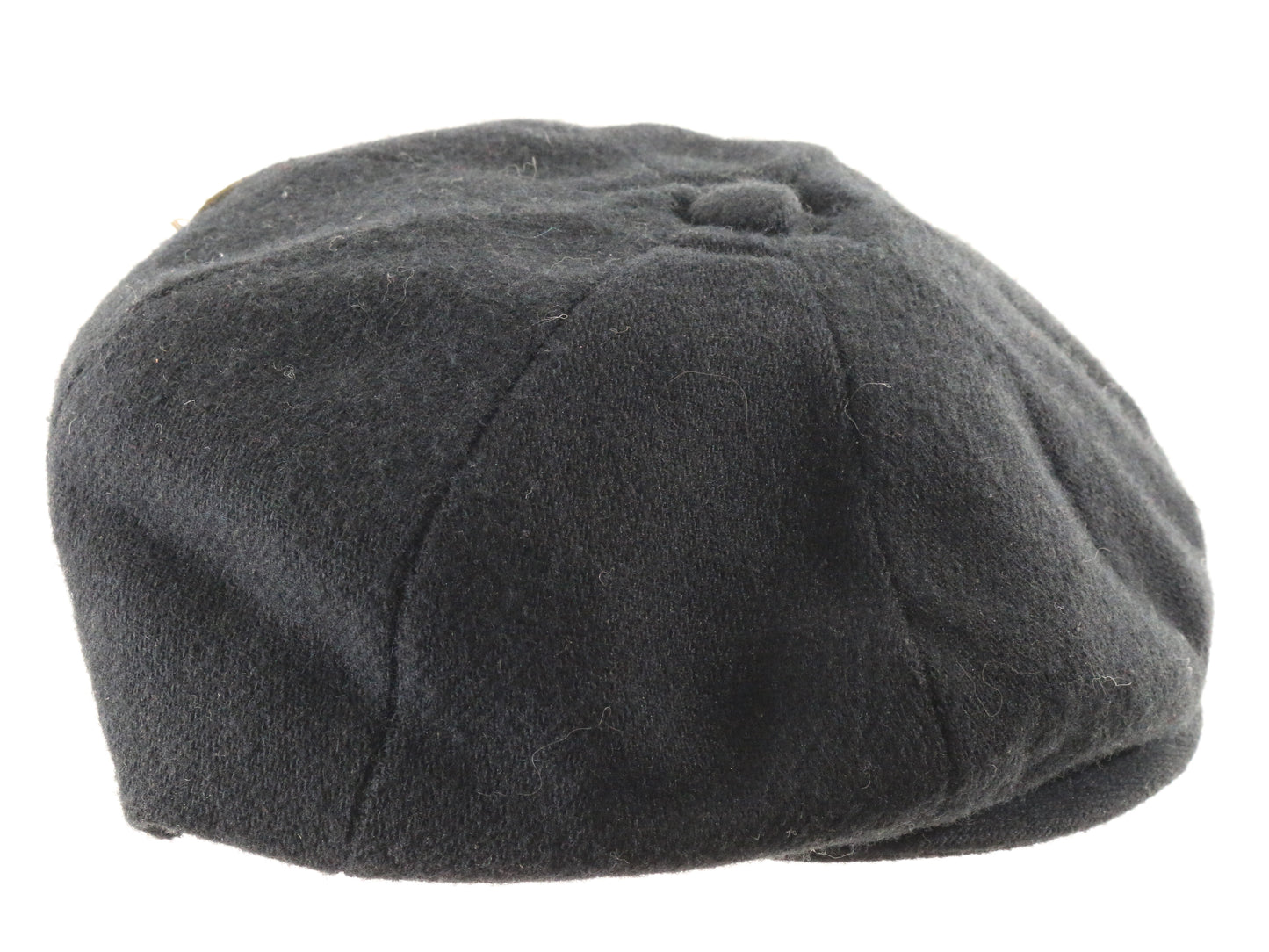 Avalon Classic Mens Black Felt Eight Quarter Cap Newsboy Hat Size: S