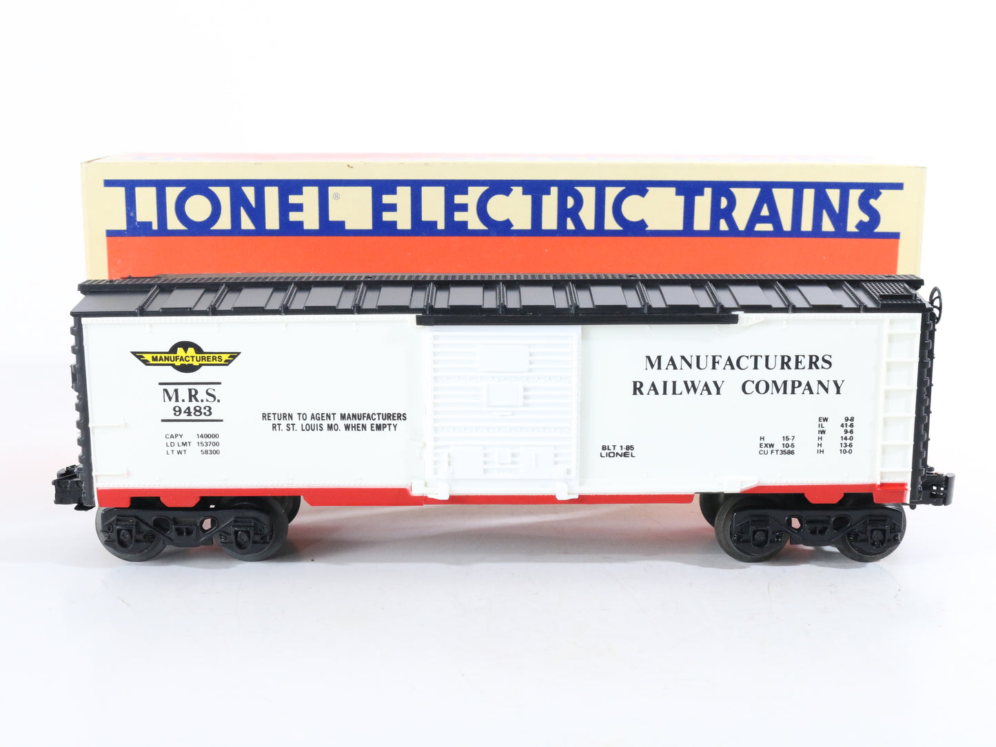 Lionel O 6-9483 Manufacturers Railway MRS 9483 Single Door Boxcar