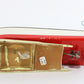 Vintage White Yellow Red Remote Controlled Battery Cabin Cruiser Wooden Boat 12"