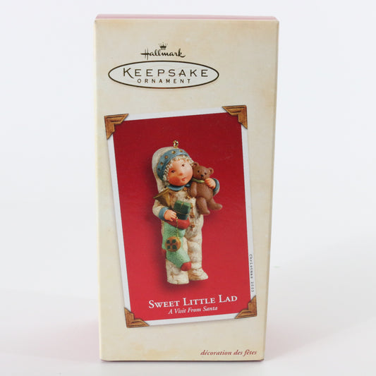 Hallmark Keepsake Sweet Little Lad Visit From Santa Christmas XMAS Ornament 2003