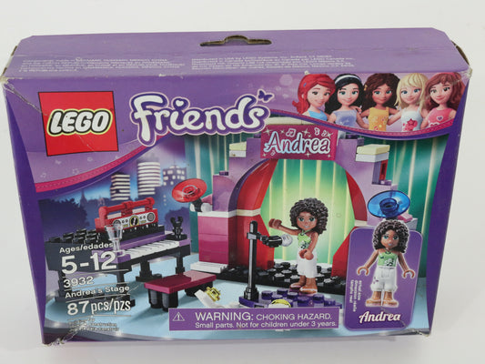 Lego Friends Andreas Stage Partly Built Set 3932 W/ Box & Instructions