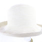 Borsalino Ladies Elegant Boutique Off White Crushable Curved Brim Hat 56cm