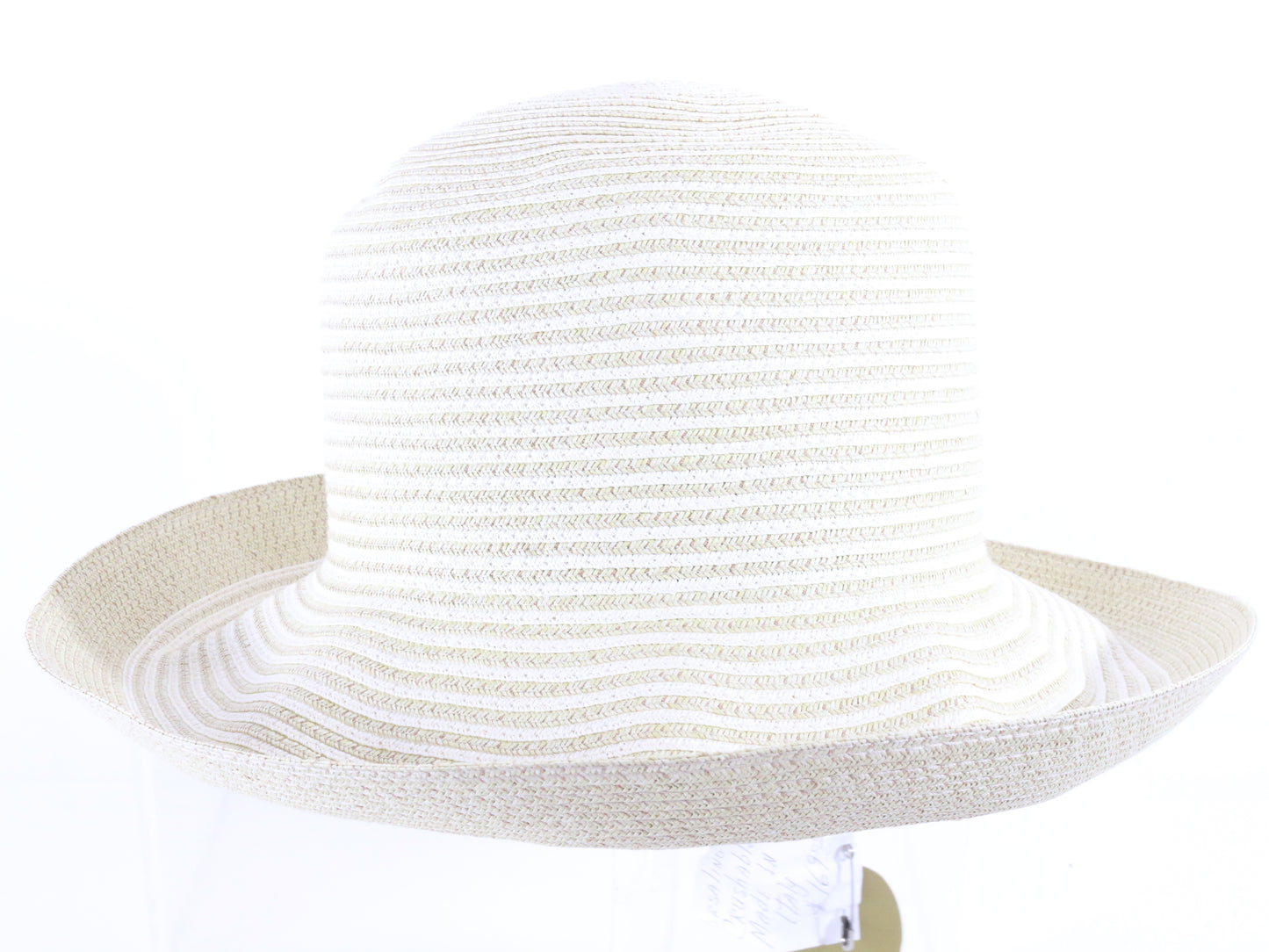 Borsalino Ladies Elegant Boutique Off White Crushable Curved Brim Hat 56cm