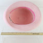 Frank Olive Gold Standard Ladies Pink Straw Like Hat W/ Flowers 7 56cm
