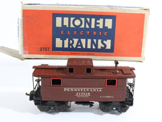 Lionel O 2757 Pennsylvania Prr 477618 Illuminated Caboose 2757