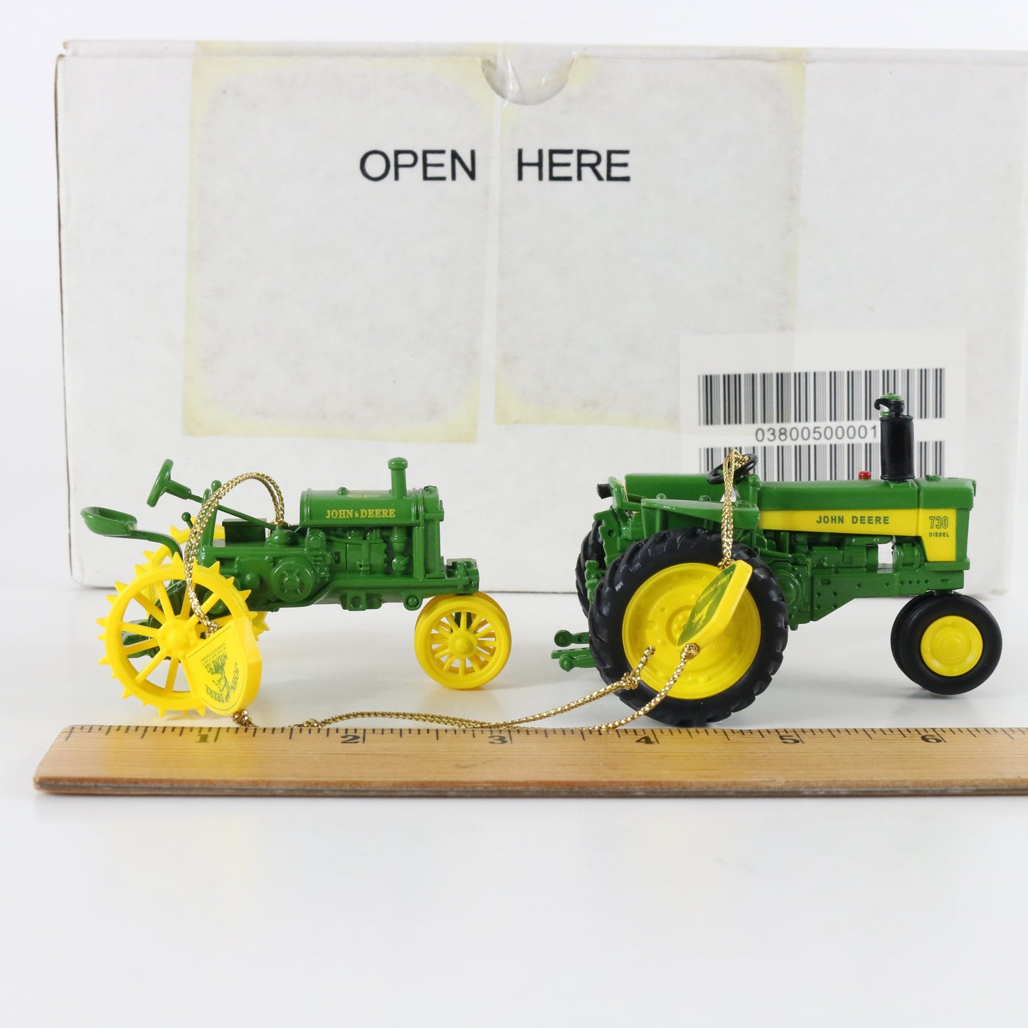 John Deere Model GP & Model 730 Tractors Danbury Mint Ornaments