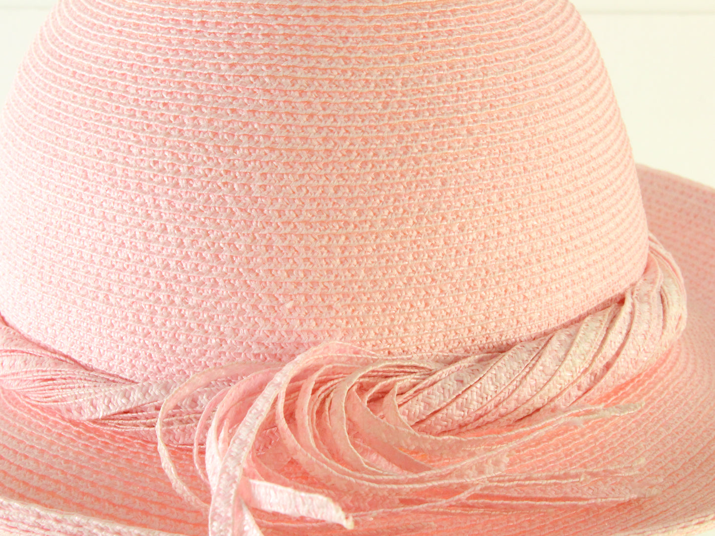 Frank Olive the Gold Standard Ladies Pink Boutique Spring Straw Hat 7 56cm