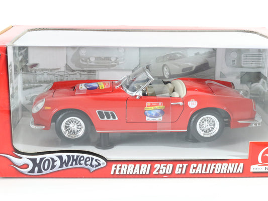 Ferrari 250 GT California Red Anniversary Hot Wheels Mattel 1:18 Model Car