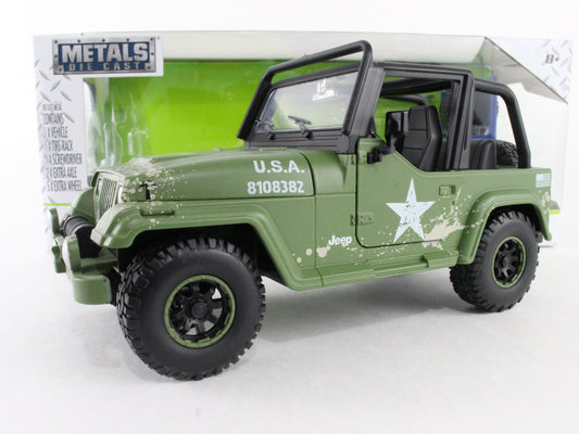 1992 Jeep Wrangler ARMY Dirty Version Just Trucks Jada 1:24 Scale Model 30520