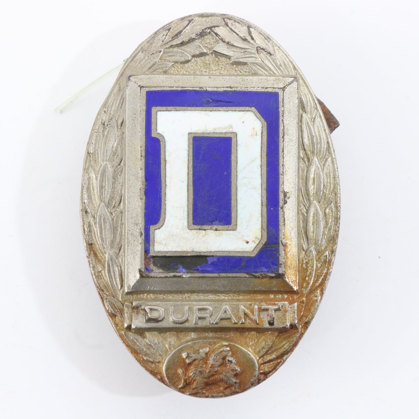 1920s Durant Antique Metal Automobile Emblem Radiator Badge