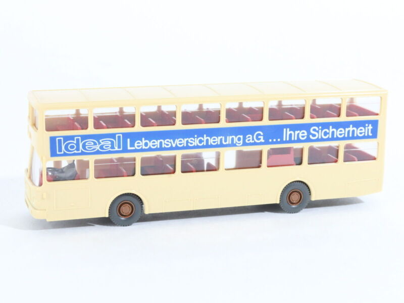 Wiking Germany HO 1:87 Bussing Double Decker Bus Ideal Blue Stripe