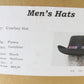 Fiesta Santa Barbara Mens Black Felt Cowboy Hat W/ Black Multicolor Band 7 56cm