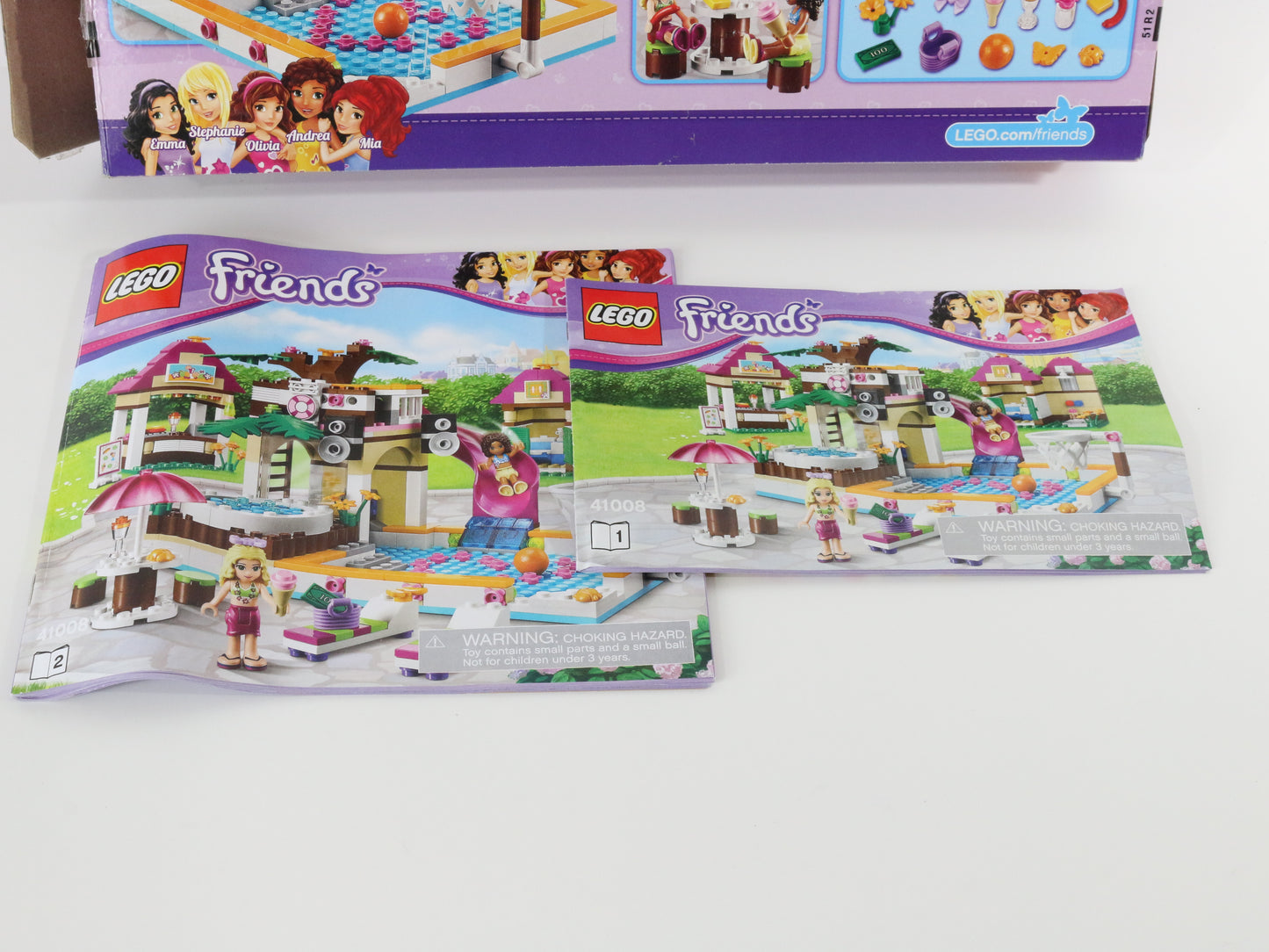 Lego Friends Heartlake City Pool Partly Built Set 41008 W/ Box & Instructions