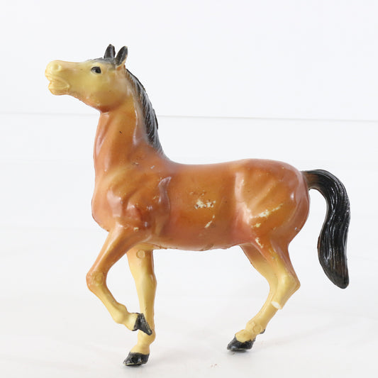 Vintage Bay Plastic Horse Toy Figurine 114 Hong Kong 5"