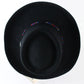 Fiesta Santa Barbara Mens Black Felt Cowboy Hat W/ Black Multicolor Band 7 56cm