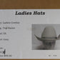 Top Hatter Light Gray Felt Ladies Cowboy Hat W/ Feathers 7 3/8 59cm