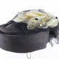 Chapeau Creations Ladies Boutique Black Straw Like Hat W/ Flowers 6 3/4 54cm