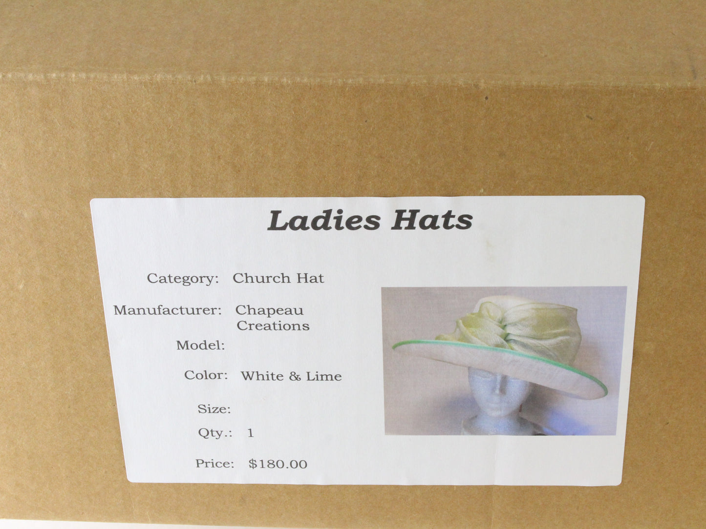 Chapeau Creations Ladies Boutique White And Lime Straw Hat 7 56cm