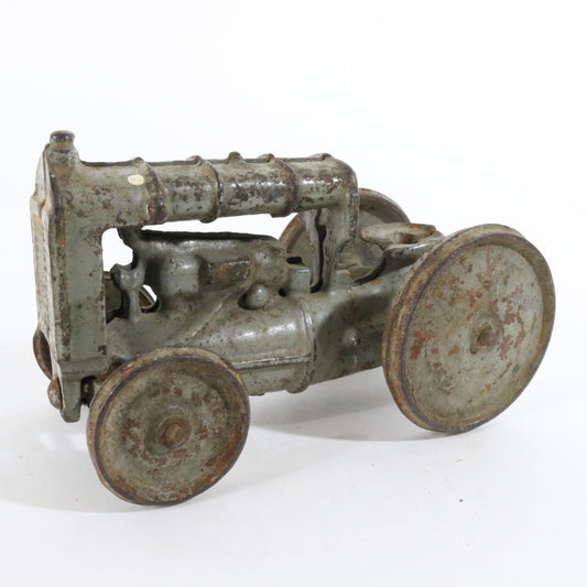 Vintage Grey W&K Fordson Tractor Cast Iron Arcade Farm Model 5.5"