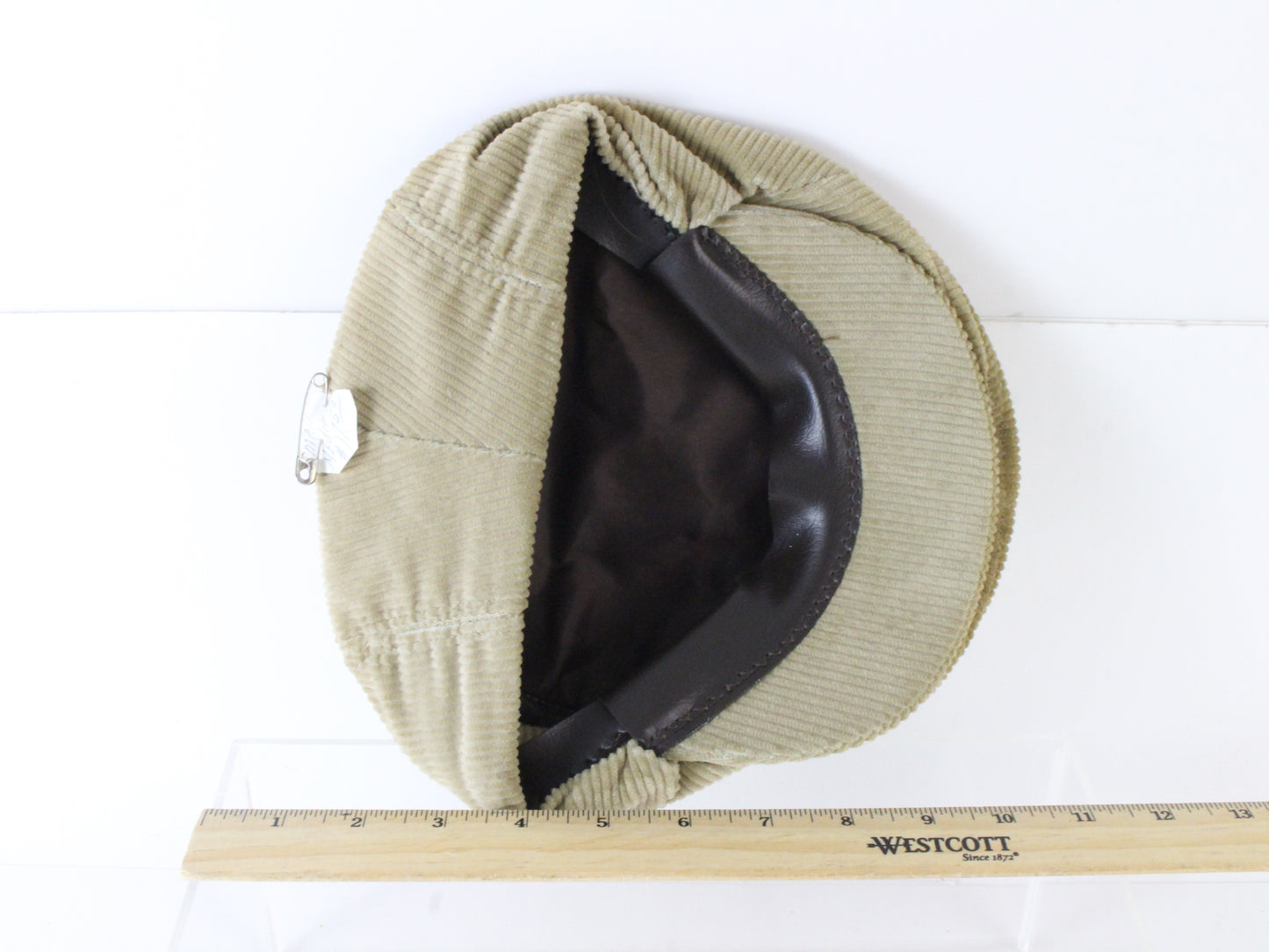 Bee Hats Mens Classic Tan Corduroy Ivy League Cap Newsboy Hat S/M