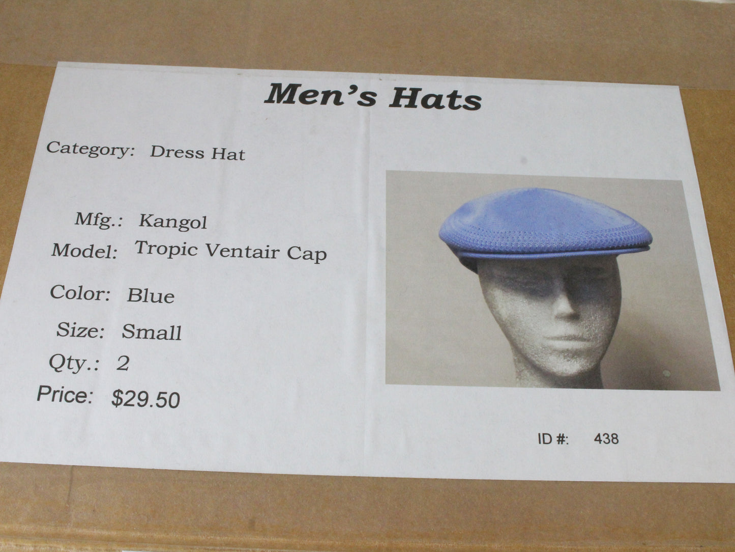 Kangol Mens Blue Tropic Lightweight Woven Flat Cap Ventair Cap S