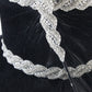 Eve Andrea Ladies Elegant Boutique Black Felt Hat W/ Beading Feather 7 1/8 57cm