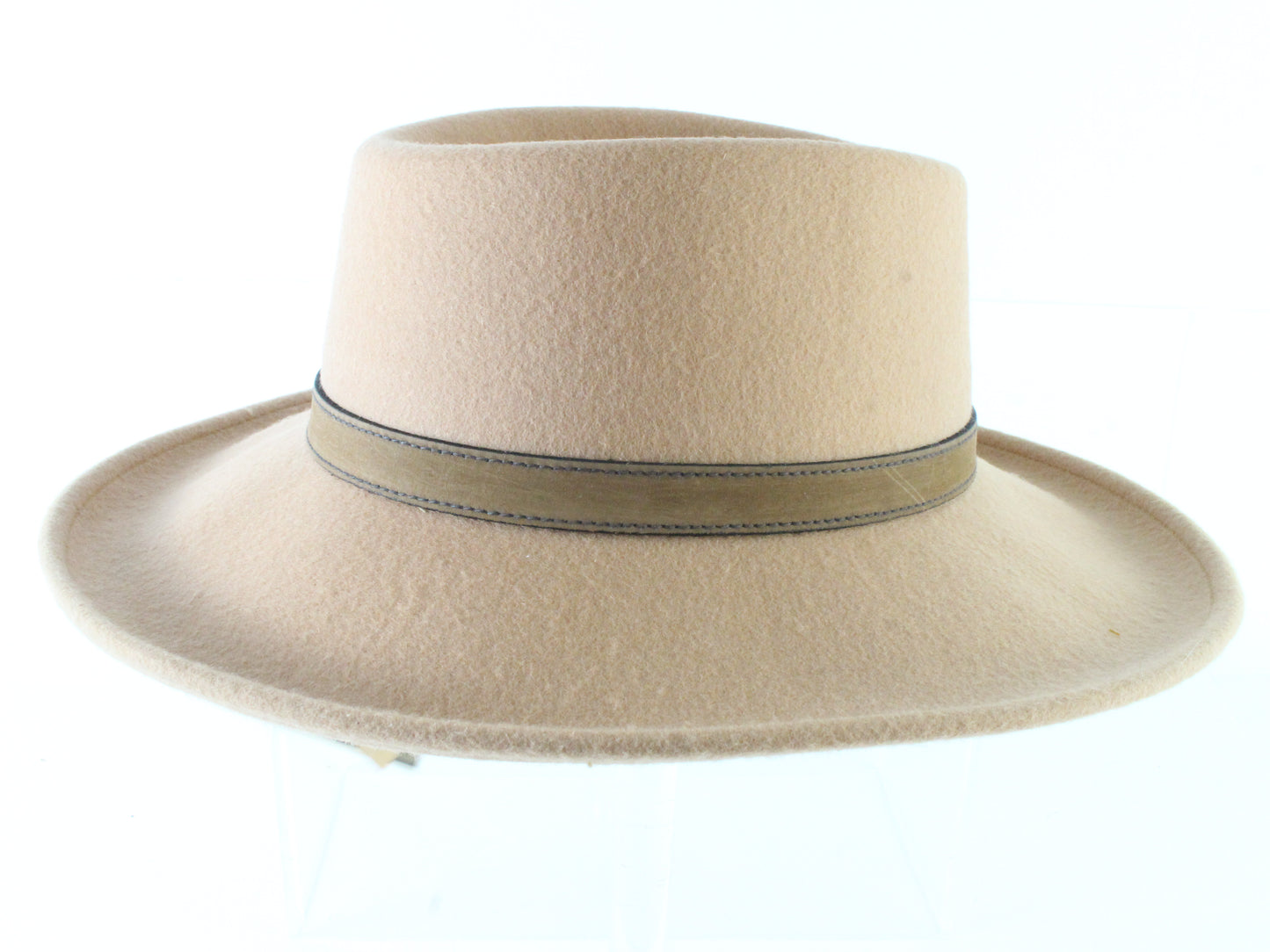 Fiesta Santa Barbara Camel Tan Wool Felt Crushable Water Resistant Fedora SMALL