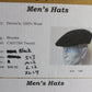 Brooks Mens Black Wool Tweed Felt Devon Sport Cap Newsboy 7 5/8 61cm