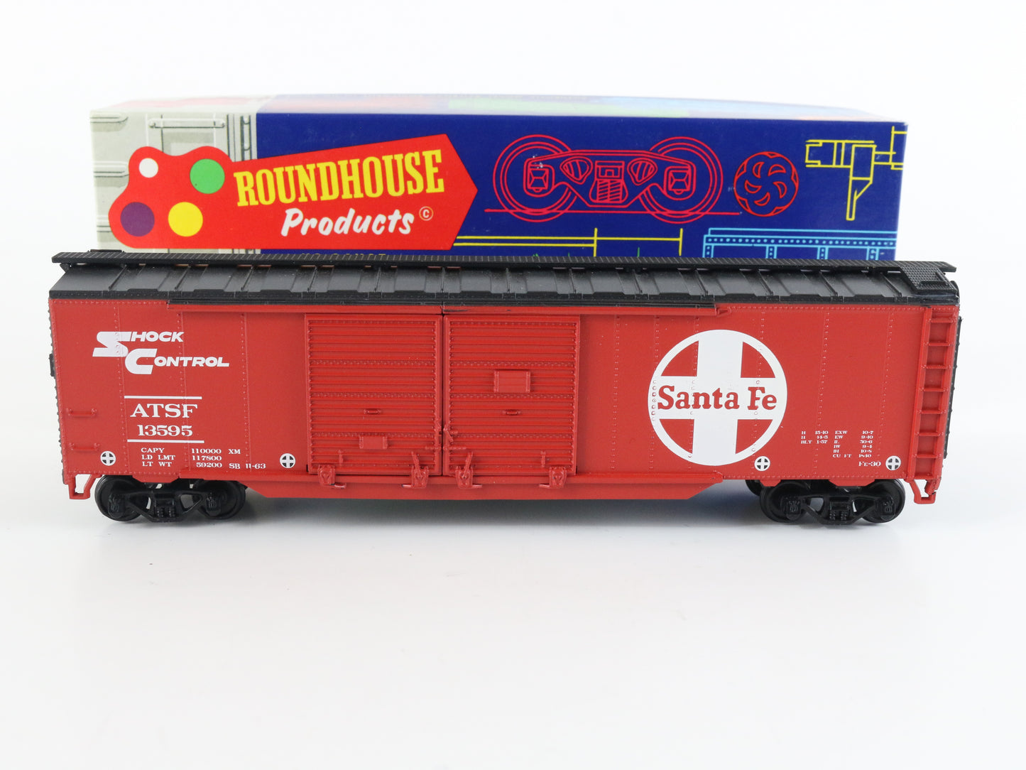 Santa Fe ATSF 13595 Double Door Boxcar Athearn HO Model Train