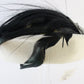 Sonni of California Ladies White and Black Wool Felt Hat W/ Feathers 7 1/8 57cm