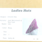 Jack Mcconnell NY Ladies Plum Purple Felt Hat W/ Crystal Rhinestones 6 7/8 55cm