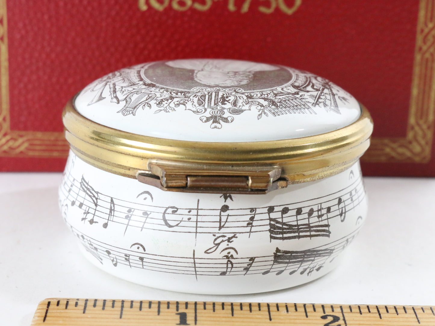 Halcyon Days Bilston Battersea Enamel Box Johann Bach Musical Series #17/400