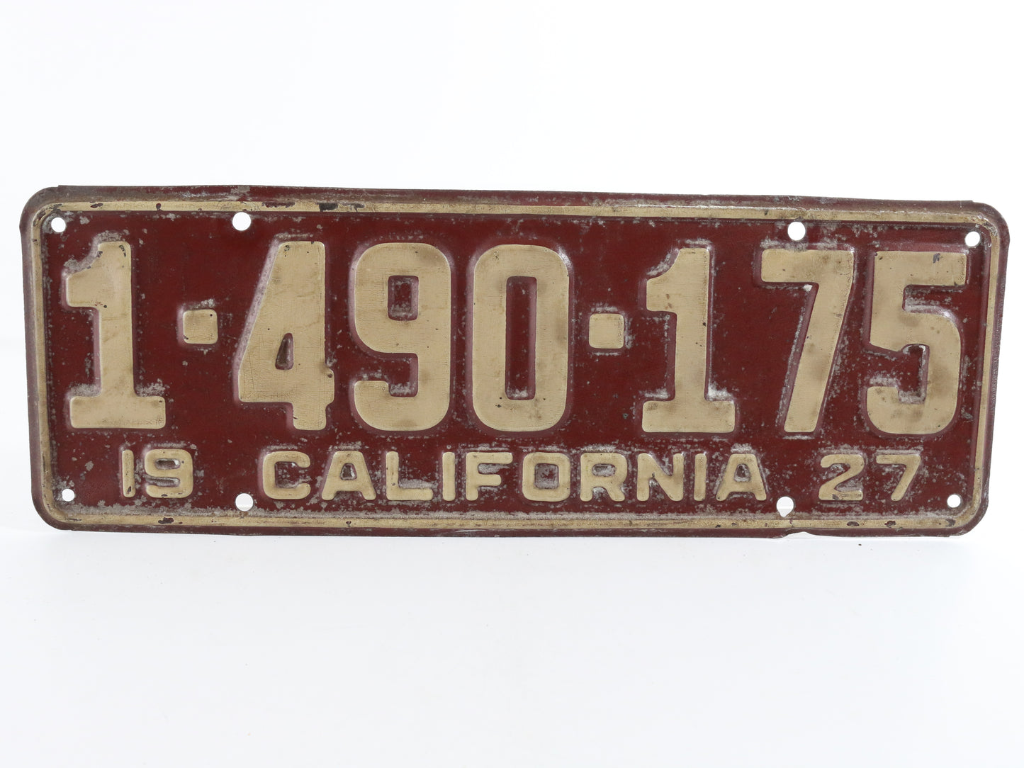 1927 California License Plate Vintage Metal Automobile 1-490-175