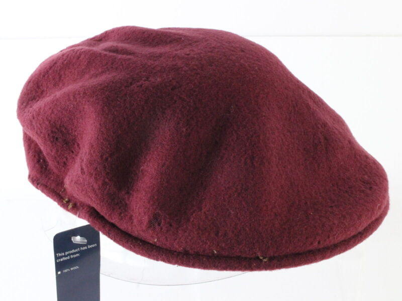 Kangol Mens Red 100% Wool Felt Ivy Cap MULTIPLE SIZES