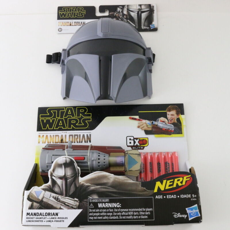 Star Wars Mandalorian Lot Of 2 Accessories & Rocket Gauntlet