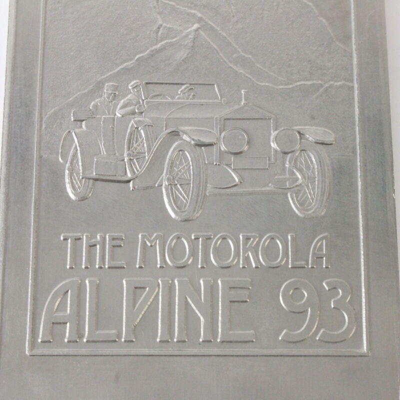 The Motorola Alpine 93 4.5" Metal Emblem Badge Re-Enactment Metal Plate