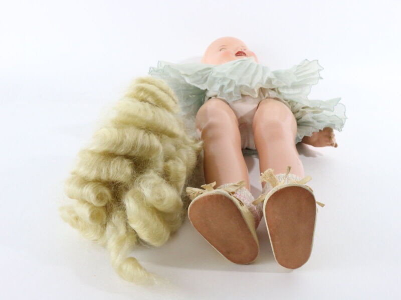 Vintage Ideal Shirley Temple 19" Composition Doll W/ Mohair Blond Hair